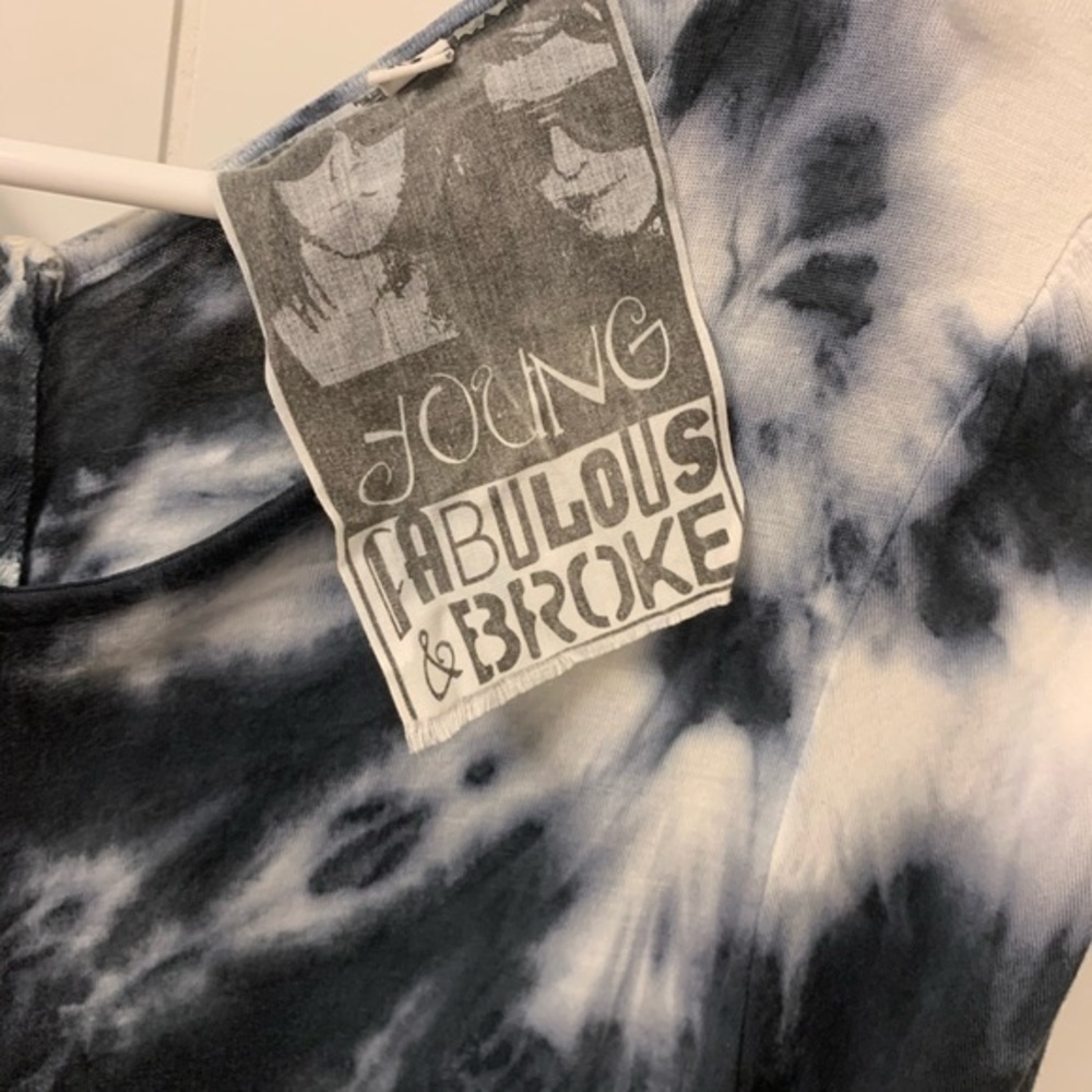 Young Famous and Broke Blue Tie Dye Top Zipper - Picture 2 of 7